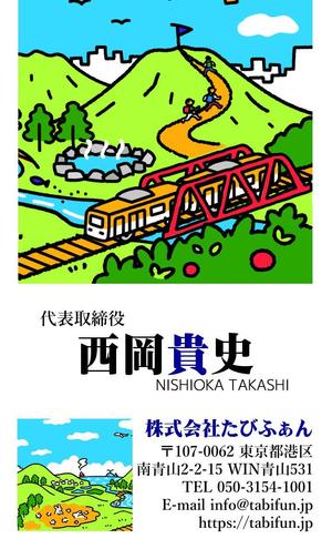 川野わにこ (wa2wa2-28)さんの観光系の会社「たびふぁん」の名刺デザインへの提案