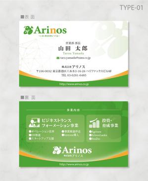 しま (shima-z)さんの株式会社Arinosの名刺への提案