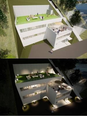 hiromichi (hiromichi0213)さんの【別荘建築パース】土地情報からデザインとイメージ作成依頼への提案