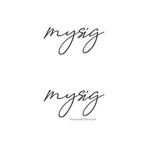 UKIYO (yuki50iii)さんのフラワー＆ライフスタイルを提案する「mysig」のロゴへの提案