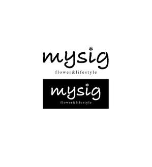 K-J (king_j)さんのフラワー＆ライフスタイルを提案する「mysig」のロゴへの提案