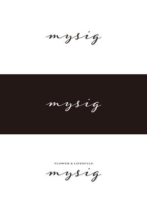 Design_salon_U (Design-salon_U)さんのフラワー＆ライフスタイルを提案する「mysig」のロゴへの提案