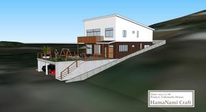 建築設計と機械設計のHamaNami (HamaNami_net)さんの【別荘建築パース】土地情報からデザインとイメージ作成依頼への提案