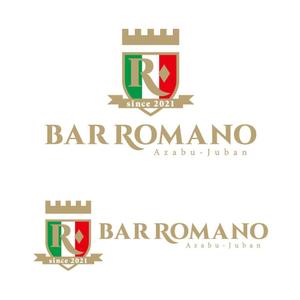 アリエルデザイン (ARIELDESIGN)さんの麻布十番のイタリアンバル「BAR ROMANO」のロゴ＆マークへの提案