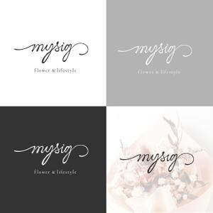 mofrinne design (mof-rinne)さんのフラワー＆ライフスタイルを提案する「mysig」のロゴへの提案