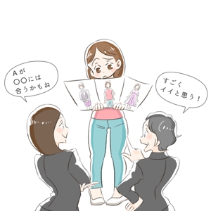 花田　はせ子 (haseco-301)さんの女の先生と女子学生のイラスト作成への提案