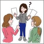 絵描きや かず (ekakiya-kazu)さんの女の先生と女子学生のイラスト作成への提案