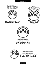 queuecat (queuecat)さんのバスケットレンタルスポーツ施設　「PARK DAY」のロゴへの提案