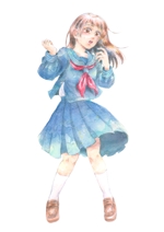 Akiji/アキジ (Hara_22)さんのセーラー服姿の女子生徒のイラスト制作への提案