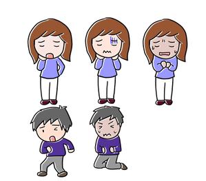 動物系キャラ制作が得意　ラフ無制限&無料 (nobanasi)さんのヒトの元気さをあらわすイラスト　10段階で　　男性用と女性用の2種類希望への提案