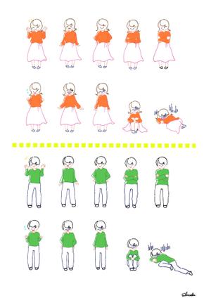 白岡なつみ (shiraoka_natsumi)さんのヒトの元気さをあらわすイラスト　10段階で　　男性用と女性用の2種類希望への提案