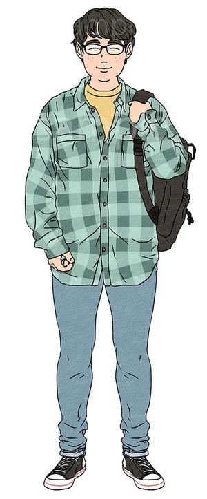 ホンダ ルルル (astrrraea)さんのファッション・恋愛系WEBメディア(男性向け)のユーザー像のイラストへの提案