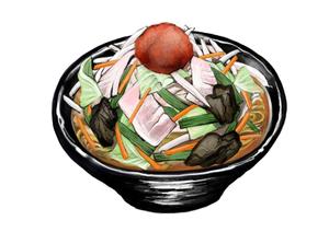 芥(アクタ) (akuta_funa)さんのラーメン大志軒の野菜味噌麺のイラスト作成への提案
