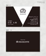 しま (shima-z)さんのオーダースーツ会社「diamante」の名刺デザインへの提案