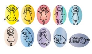 シフォン (yumiura_1004)さんのヒトの元気さをあらわすイラスト　10段階で　　男性用と女性用の2種類希望への提案