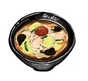 shanta (shanta)さんのラーメン大志軒の野菜味噌麺のイラスト作成への提案