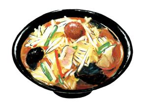 たかしま あやこ (ayako_takashima)さんのラーメン大志軒の野菜味噌麺のイラスト作成への提案