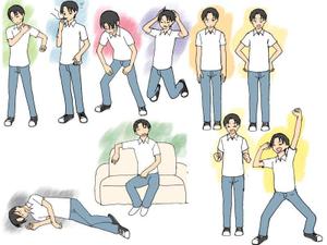 ののの (no_no_no)さんのヒトの元気さをあらわすイラスト　10段階で　　男性用と女性用の2種類希望への提案