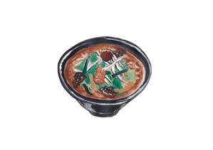 冨山芽寿美 ()さんのラーメン大志軒の野菜味噌麺のイラスト作成への提案