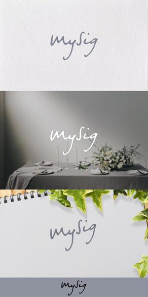 nakagami (nakagami3)さんのフラワー＆ライフスタイルを提案する「mysig」のロゴへの提案