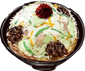 関重信 (gebu)さんのラーメン大志軒の野菜味噌麺のイラスト作成への提案