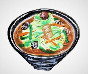 冨山芽寿美 ()さんのラーメン大志軒の野菜味噌麺のイラスト作成への提案