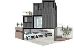 Carbon Minus Design (Carbonminus)さんのコンテナを使ったビルへの提案
