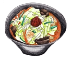 あさいさやか (tatyuya)さんのラーメン大志軒の野菜味噌麺のイラスト作成への提案