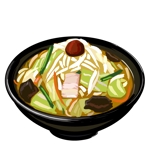りつ (ribe)さんのラーメン大志軒の野菜味噌麺のイラスト作成への提案
