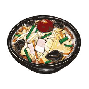 たにばたゆう (tanibata_yu)さんのラーメン大志軒の野菜味噌麺のイラスト作成への提案