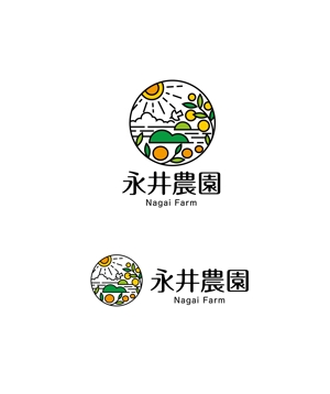 horieyutaka1 (horieyutaka1)さんのみかん(柑橘)農家「永井農園」のロゴへの提案