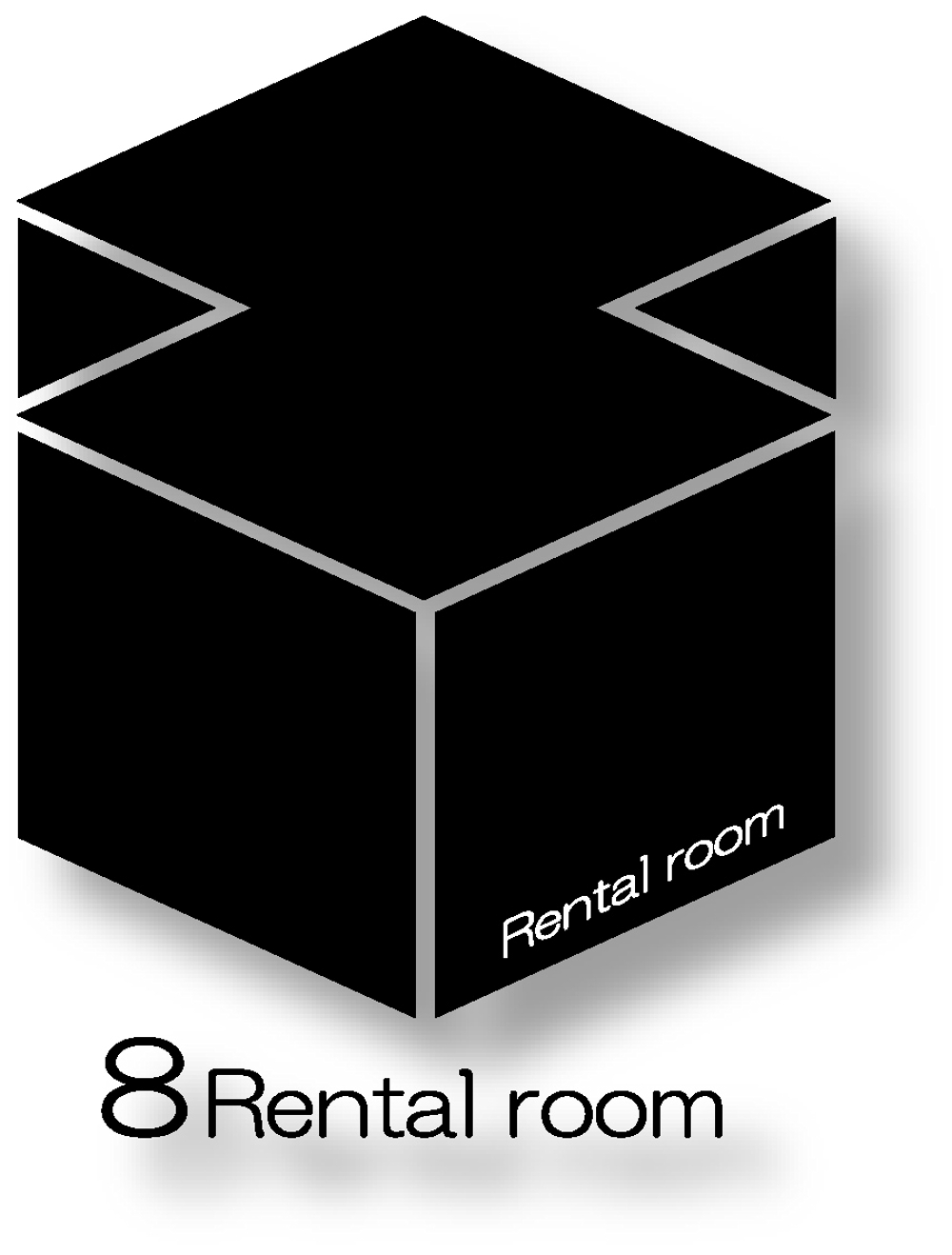 レンタルルーム「8」のロゴ(サブタイトル含む)