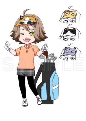 海鳴 (umari886)さんの室内ゴルフシミュレーション店舗のキャラクターデザインへの提案