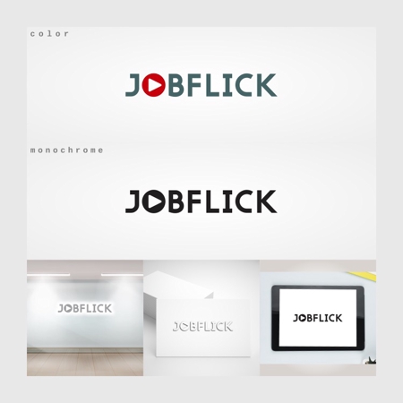 Yolozu (Yolozu)さんの会社紹介ムービーのプラットフォーム「JOBFLICK」のロゴ制作への提案