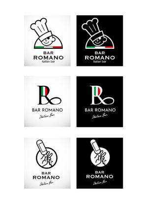株式会社アドパツク (ad-pack)さんの麻布十番のイタリアンバル「BAR ROMANO」のロゴ＆マークへの提案