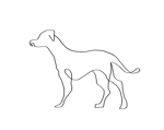 nanaco (hana3144)さんの犬用品のブランドタグに記載する、線画タッチのイラストをお願い致しますへの提案
