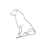 Miyagino (Miyagino)さんの犬用品のブランドタグに記載する、線画タッチのイラストをお願い致しますへの提案