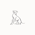 HIRAISO SIMONE (uramadara-h)さんの犬用品のブランドタグに記載する、線画タッチのイラストをお願い致しますへの提案