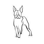 芥(アクタ) (akuta_funa)さんの犬用品のブランドタグに記載する、線画タッチのイラストをお願い致しますへの提案