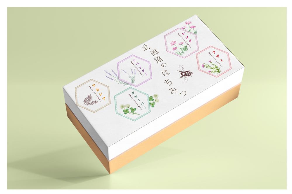 高級国産はちみつのパッケージデザイン