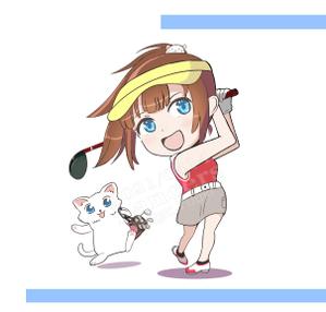 悠希 (yuruta1224)さんの室内ゴルフシミュレーション店舗のキャラクターデザインへの提案