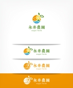 オーキ・ミワ (duckblue)さんのみかん(柑橘)農家「永井農園」のロゴへの提案