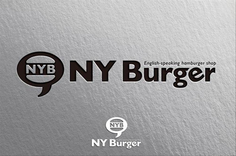 英語の話せるハンバーガーショップ「 NY Burger」のロゴ
