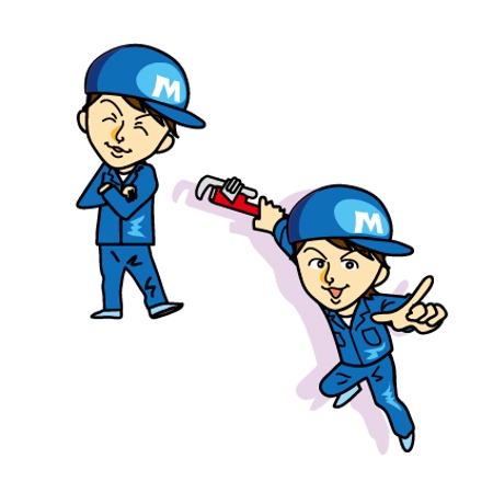 Hakkaさんの事例 実績 提案 水道工事屋のホームページに使用するキャラクター制作 初めまして イラスト クラウドソーシング ランサーズ