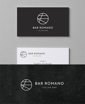 ノコル・デザイン (nocoru)さんの麻布十番のイタリアンバル「BAR ROMANO」のロゴ＆マークへの提案