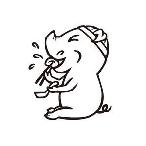 dwork (dwork)さんの【飲食関連】小豚が焼き小龍包を食べ、肉汁を飛ばすイラストをお願いします。への提案