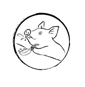 たかしま あやこ (ayako_takashima)さんの【飲食関連】小豚が焼き小龍包を食べ、肉汁を飛ばすイラストをお願いします。への提案