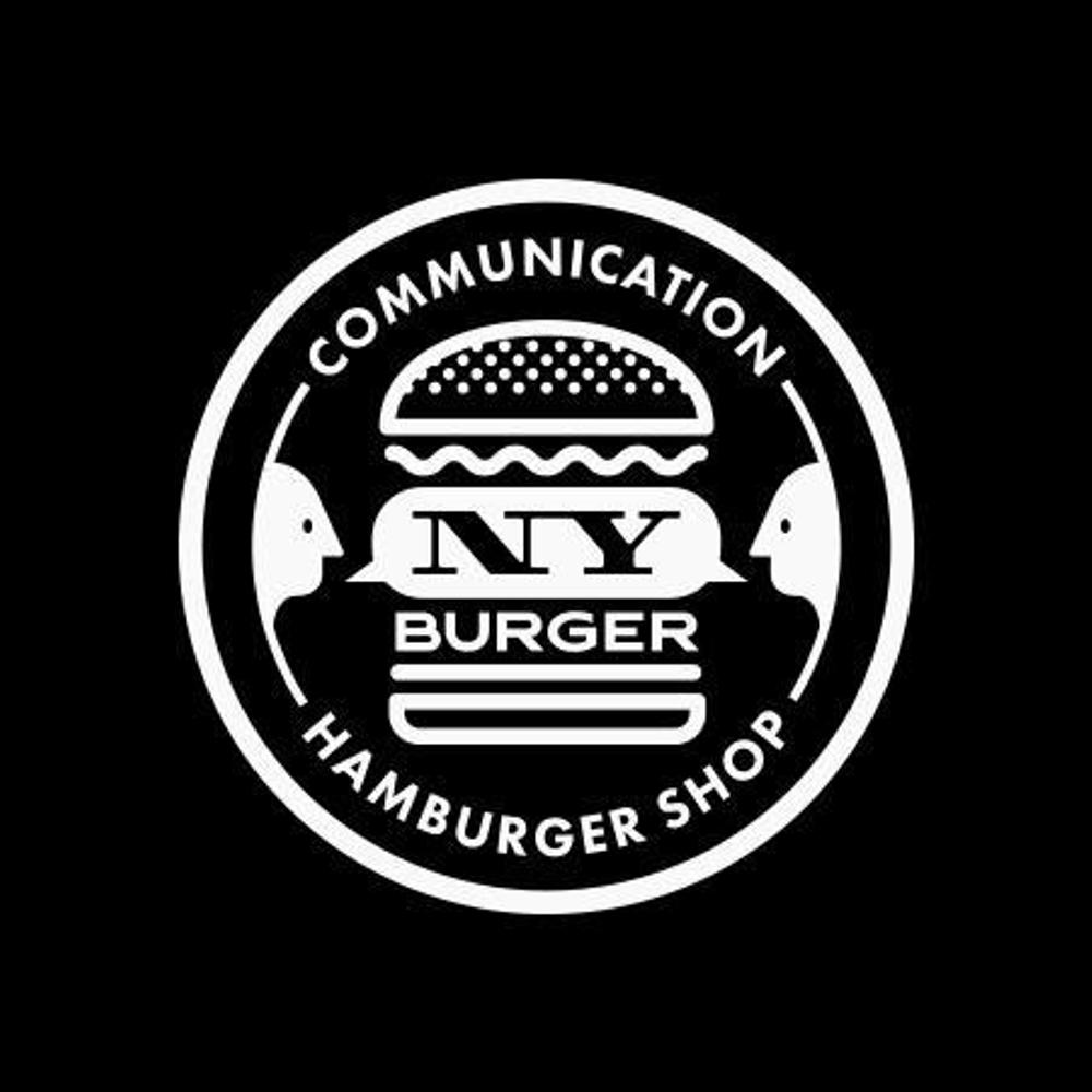 英語の話せるハンバーガーショップ「 NY Burger」のロゴ