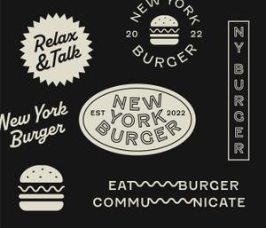 The March Studio (the_march_studio)さんの英語の話せるハンバーガーショップ「 NY Burger」のロゴへの提案