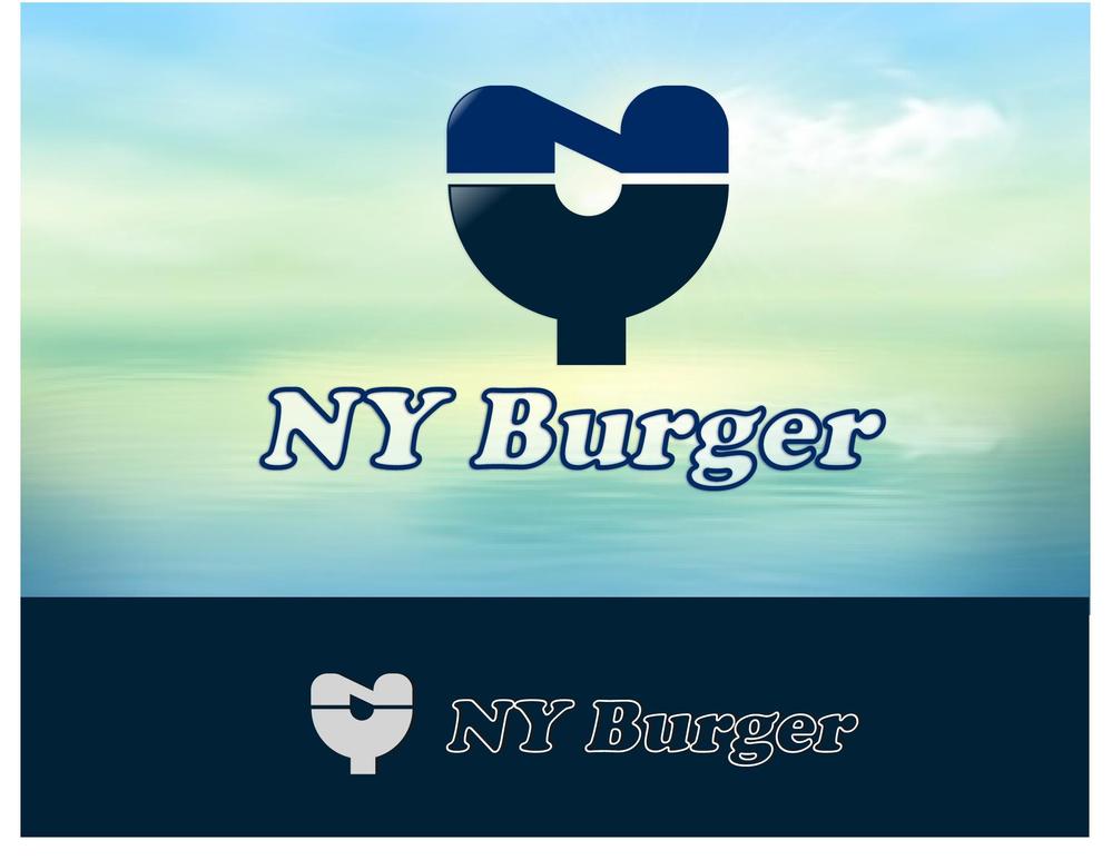 英語の話せるハンバーガーショップ「 NY Burger」のロゴ
